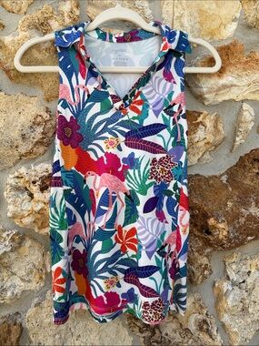 X by gottex tennis / golf top tropical flamingo